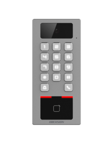 Terminal control acces si interfon cu tastatura si cititor card, rezolutie 2MP, Wi-Fi, RS485, Alarma