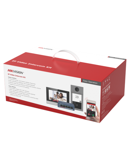 KIT videointerfon pentru o familie, Wi-Fi 2.4Ghz, monitor 7 inch - HIKVISION